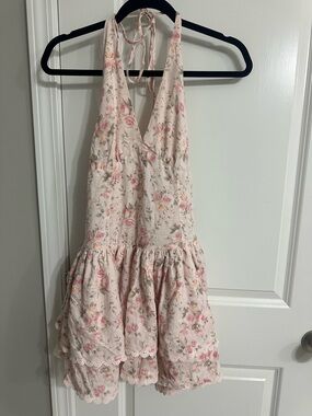 Isabella’s Cabinet mini floral halter dress
